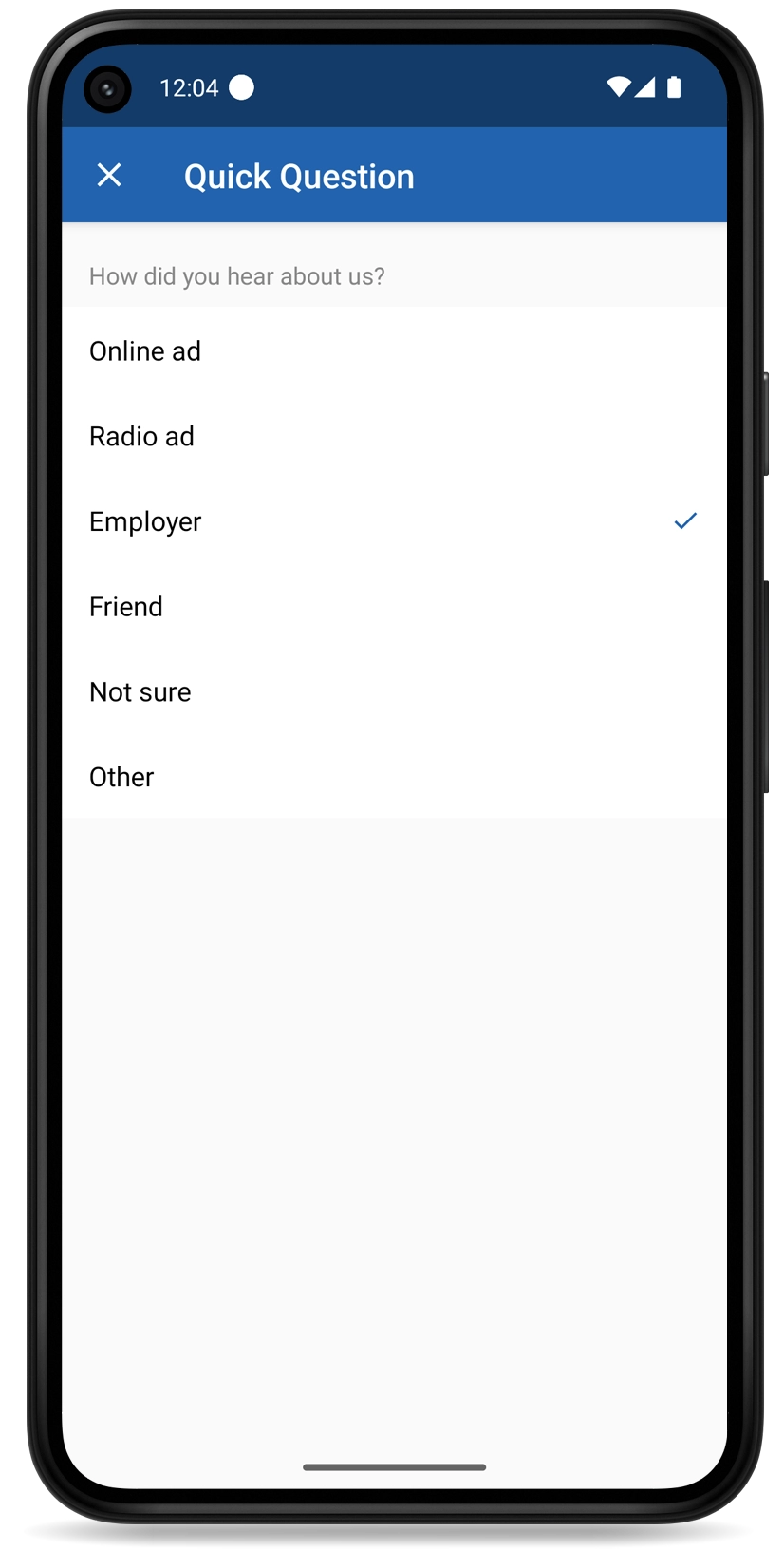 Poll on Android app
